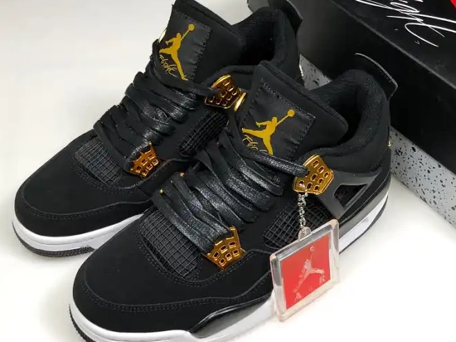 Rep Onekick 308497-032 Gold-White Metallic Jordan Royalty 4 Air Black 0416